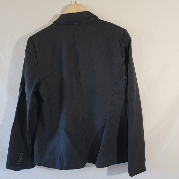 J. Crew Italian Wool Single Breasted Blazer Sz 12 Navy Blue Corporate Office - Picture 2 of 11